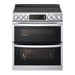 LG - 7.3 Cu. Ft. Smart Slide-In Double Oven Electric True Convection Range with EasyClean and InstaView - Stainless Steel