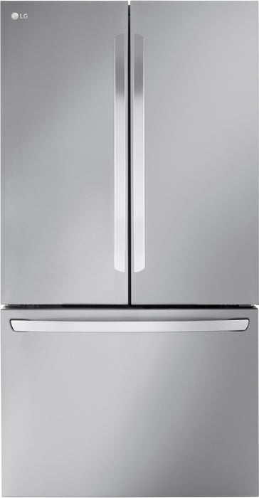 LG - 26.5 Cu. Ft. French Door Counter-Depth Smart Refrigerator with Internal Water - Stainless Steel