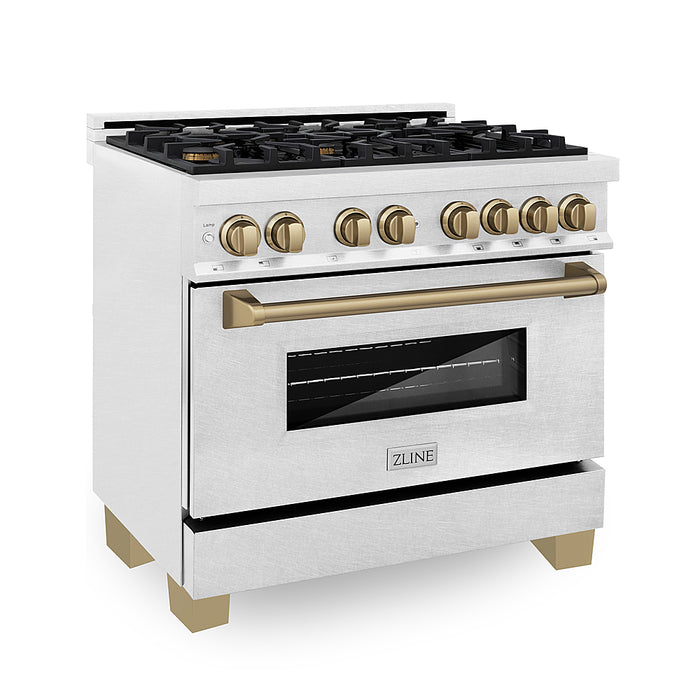 ZLINE - 36" 4.6 cu. ft. Dual Fuel Range with Gas Stove and Electric Oven in Fingerprint Resistant Stainless Steel - Stainless Steel