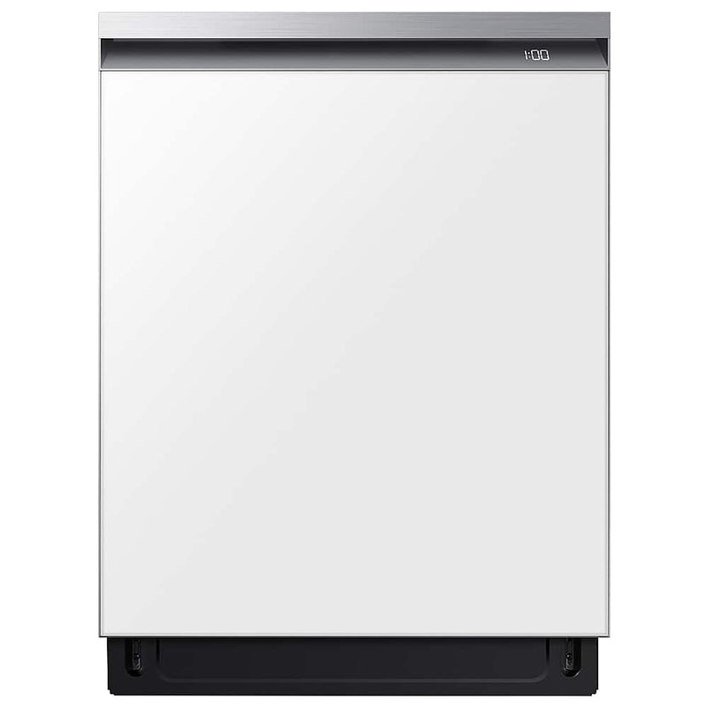 Samsung - 24" Bespoke AutoRelease Dry Smart Built-In Stainless Steel Tub Dishwasher with 3rd Rack StormWash+ 42 dBA - White Glass