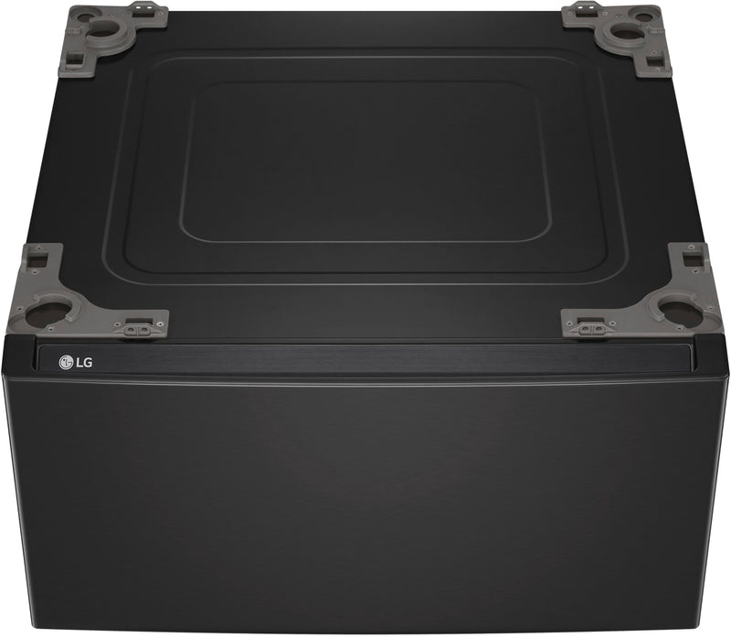 LG - 27" Laundry Pedestal with Storage Drawer - Black Steel