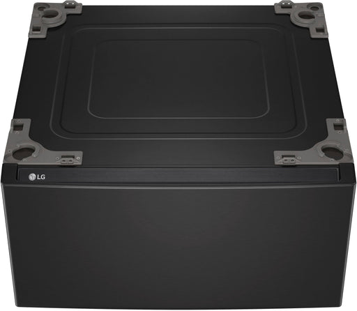 LG - 27" Laundry Pedestal with Storage Drawer - Black Steel