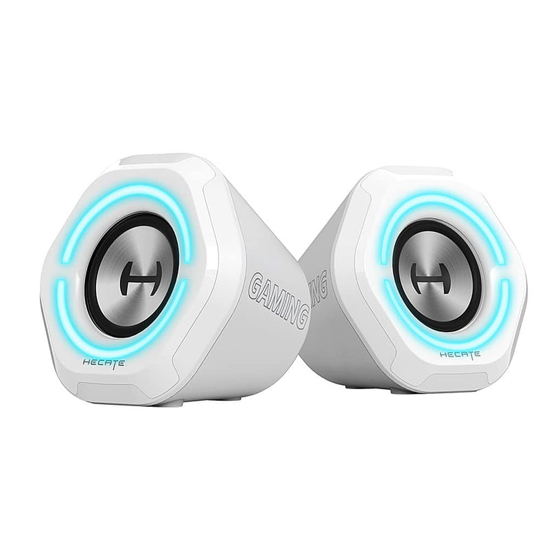 Edifier - G1000 2.0 Bluetooth Gaming Speakers with RGB Lighting (2-Piece) - White