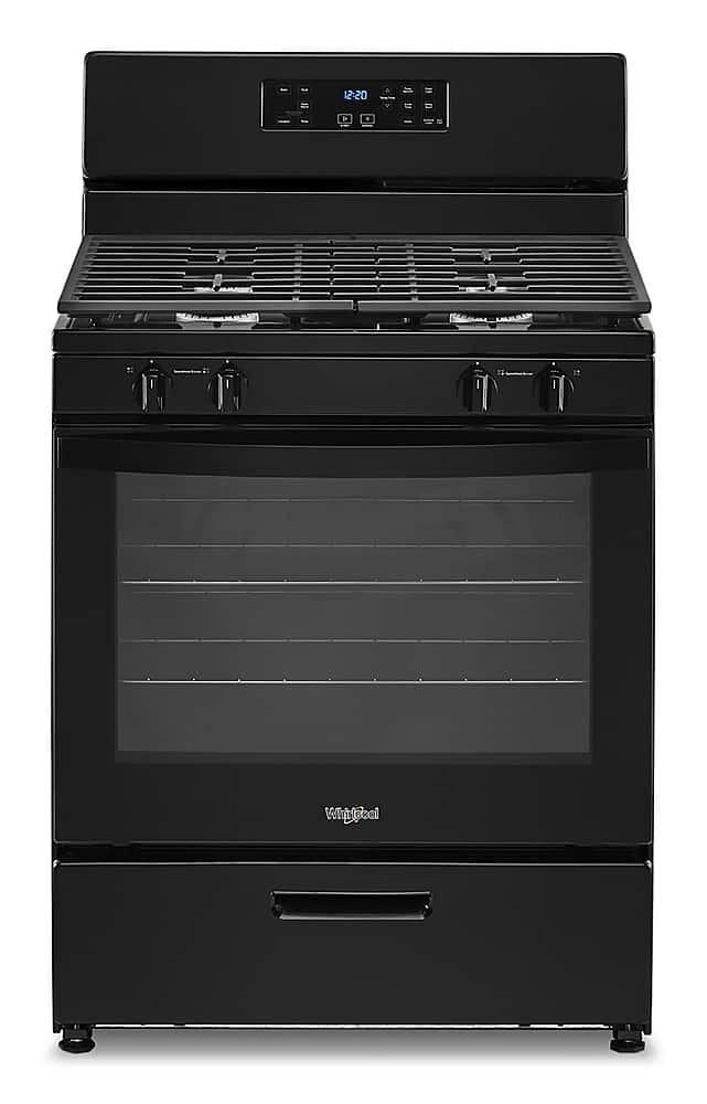 Whirlpool - 5.1 Cu. Ft. Freestanding Gas Range with Broiler Drawer - Black