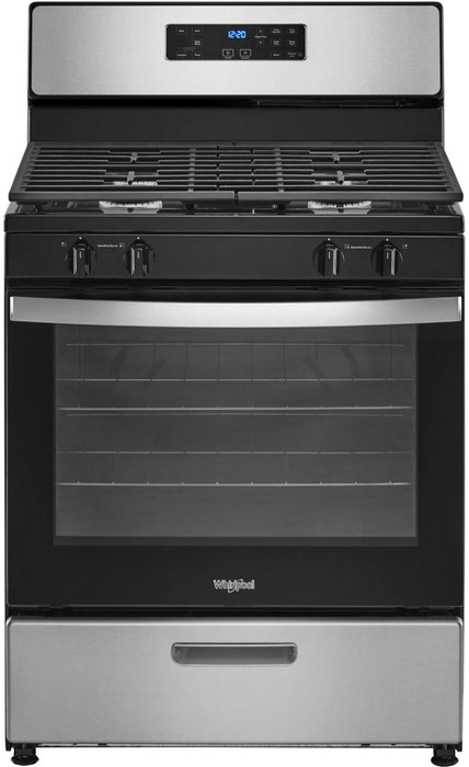 Whirlpool - 5.1 Cu. Ft. Freestanding Gas Range with Broiler Drawer - Stainless Steel