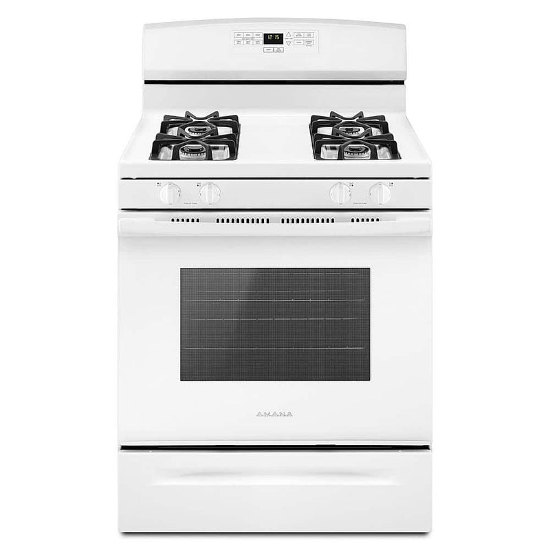 Amana - 5.1 Cu. Ft. Freestanding Gas Range with Bake Assist Temps - White - White