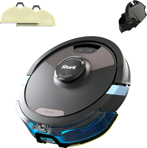 Shark - AI Ultra 2-in-1 Robot Vacuum  Mop with Sonic Mopping Matrix Clean Home Mapping WiFi Connected - Black