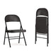 Alamont Home - Hercules Series Double Braced Metal Folding Chair (set of 2) - Black