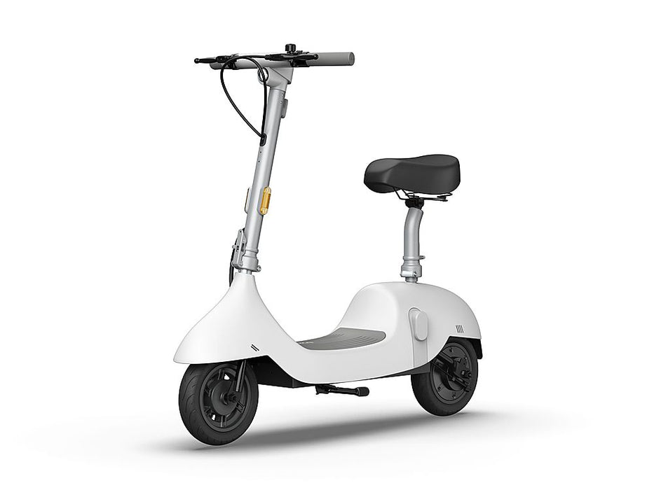 OKAI - Ceetle Pro Electric Scooter with Foldable Seat w/35 Miles Operating Range  15.5mph Max Speed - White