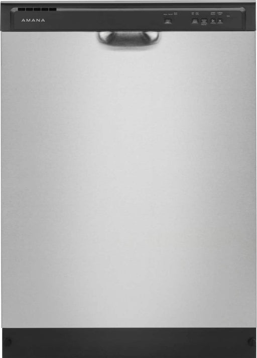 Amana - 24" Front Control Built-In Dishwasher with Triple Filter Wash and 59 dBA - Stainless Steel