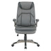 Office Star Products - Exec Bonded Lthr Office Chair - Charcoal / Titanium