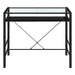 OSP Home Furnishings - Zephyr Computer Desk - Clear/Black