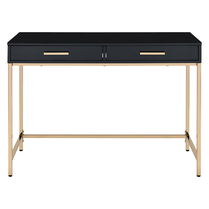 OSP Home Furnishings - Alios Black Desk - Black/Rose Gold