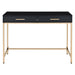 OSP Home Furnishings - Alios Black Desk - Black/Rose Gold