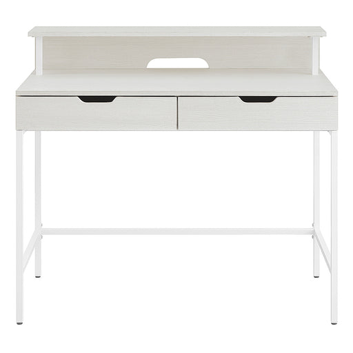 OSP Home Furnishings - Contempo 40" Desk with Shelf hutch - White Oak