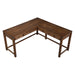 OSP Home Furnishings - Baton Rouge L-Shape Desk - Brushed Walnut