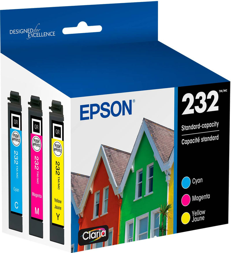 Epson - 232 Claria Ink Standard Capacity Color Combo Pack (T232520-S) - Cyan/Magenta/Yellow