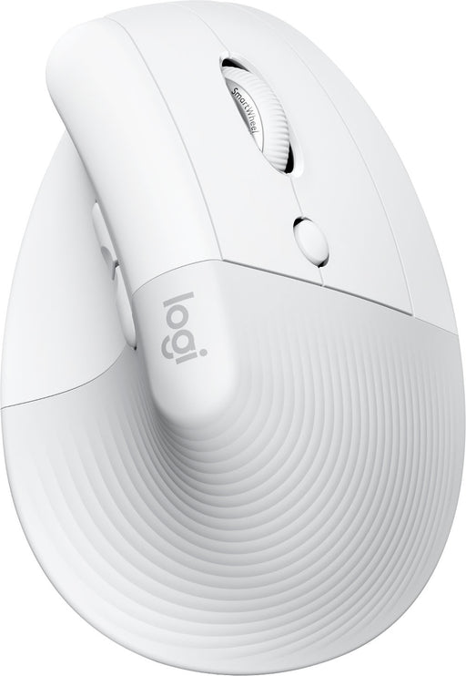 Logitech - Lift for Mac Bluetooth Ergonomic Mouse with 4 Customizable Buttons - Off-White