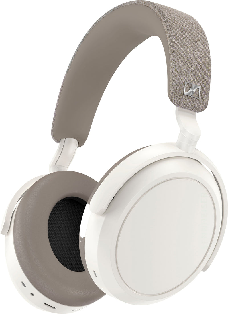 Sennheiser - MOMENTUM 4 Wireless Adaptive Noise-Canceling Over-The-Ear Headphones - White