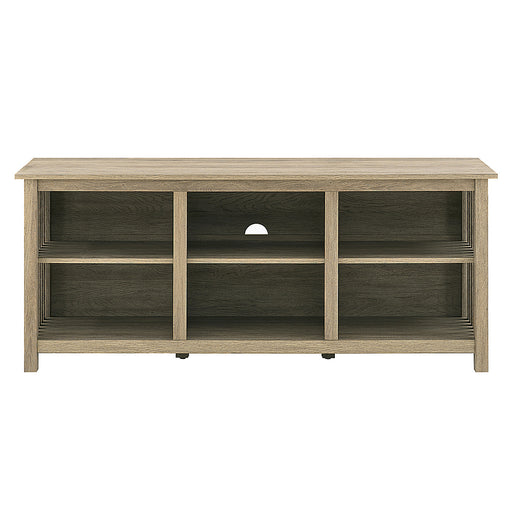 Walker Edison - Mission-Style 6-Cubby TV Stand for Most TVs up to 65 - Driftwood