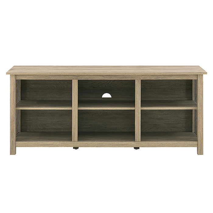 Walker Edison - Mission-Style 6-Cubby TV Stand for Most TVs up to 65 - Driftwood