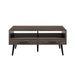 Walker Edison - Contemporary 2-Drawer Coffee Table with Open Storage - Slate Grey/Black