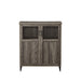 Walker Edison - Classic Grooved Glass-Door Accent Cabinet - Cerused Ash