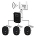 Swann Fourtify 4 Wireless Security Camera System 64GB Micro SD Card 4 Cameras1080p NVR System 2-Way Audio Indoor/Outdoor - White