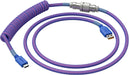 Glorious - Coiled USB-C Artisan Braided Keyboard Cable for Mechanical Gaming Keyboards - Purple