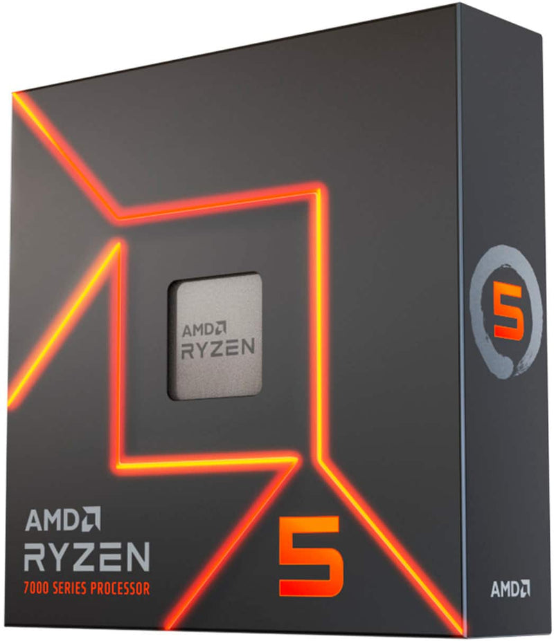 AMD - Ryzen 5 7600X 6-Core - 12-Thread 4.7GHz (5.3 GHz Max Boost) Socket AM5 Unlocked Desktop Processor - Silver