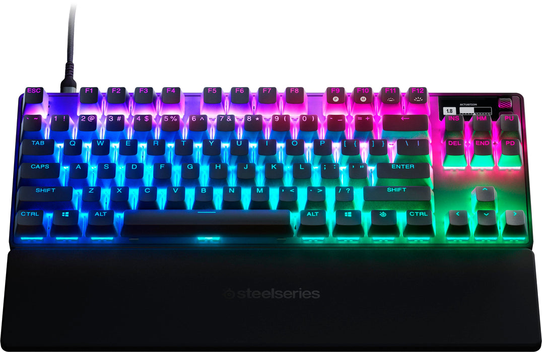 SteelSeries - Apex Pro 2023 TKL Wired Mechanical OmniPoint 2.0 Adjustable Actuation Switch Gaming Keyboard with RGB Backlighting - Black