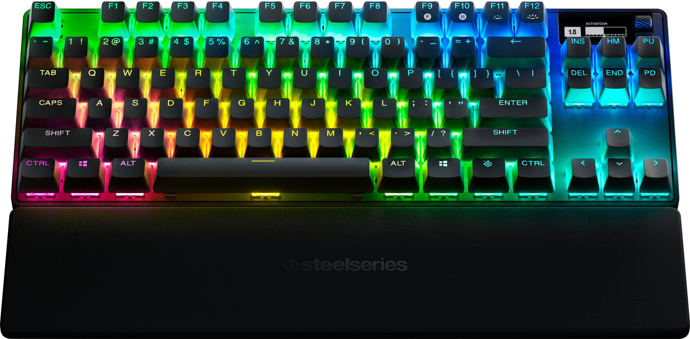 SteelSeries - Apex Pro 2023 TKL Wireless Mechanical OmniPoint 2.0 Adjustable Actuation Switch Gaming Keyboard with RGB Backlighting - Black