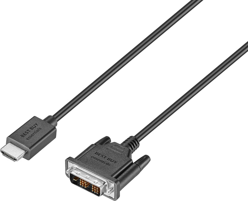 Best Buy essentials - 6’ HDMI-to-DVI-D Monitor Cable - Black