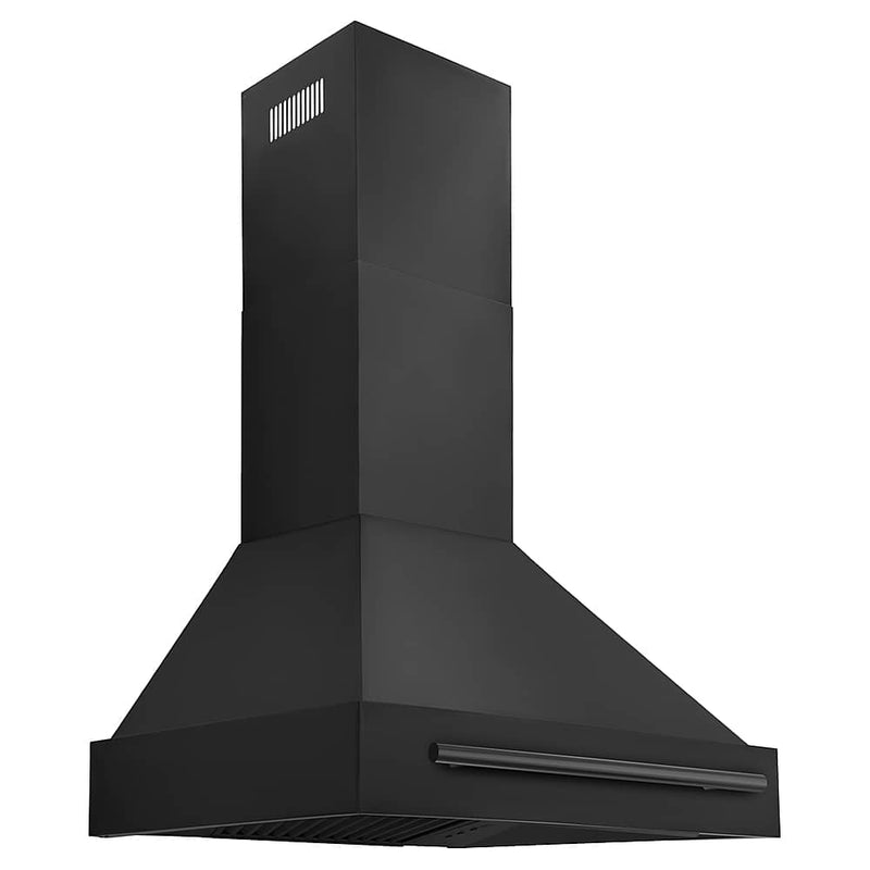 ZLINE - 30 inches - Convertible  Externally Vented - Wall Range Hood - Black