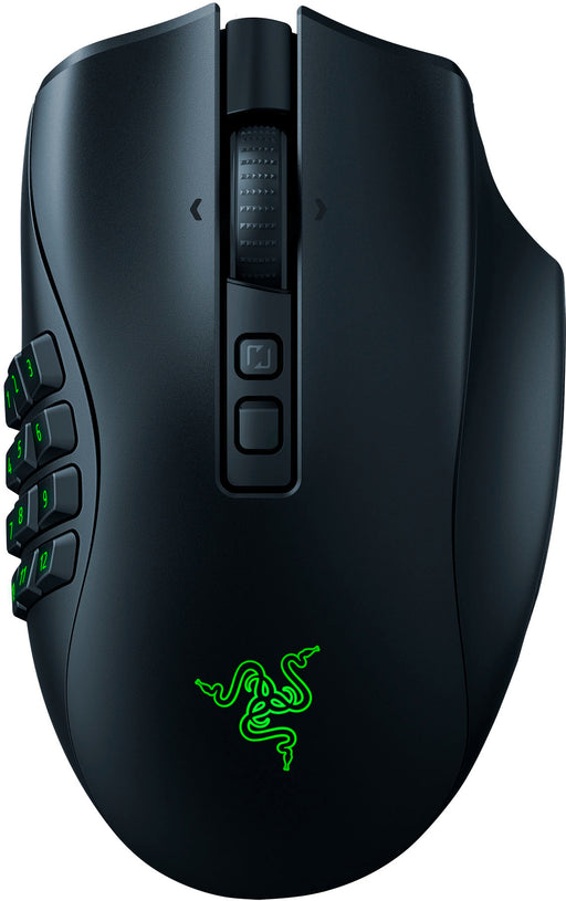 Razer - Naga V2 Pro MMO Wireless Optical Gaming Mouse with Interchangeable Side Plates in 2 6 12 Button Configurations - Black