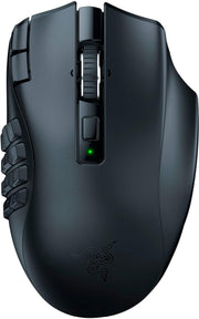 Razer - Naga V2 HyperSpeed MMO Wireless Optical Gaming Mouse with 19 Programmable Buttons - Wireless - Black
