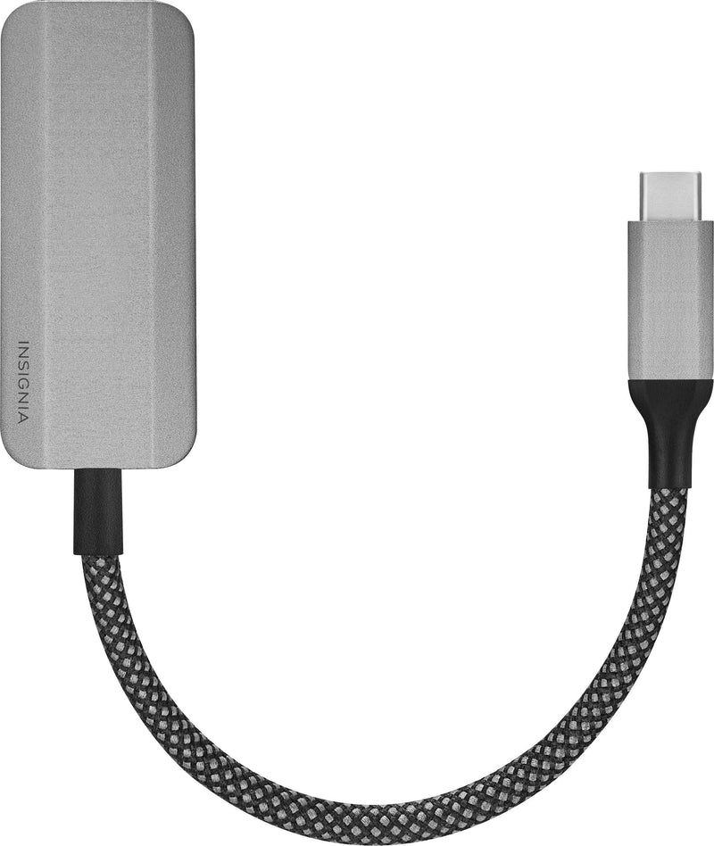 Insignia - USB-C to Ethernet Adapter - Black