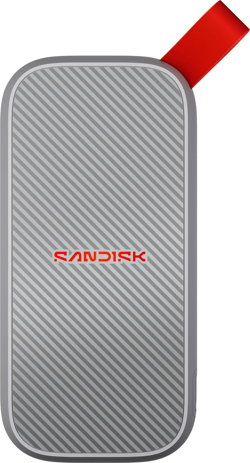 SanDisk - 1TB External USB 3.2 Gen 2 Type C Portable SSD - Gray