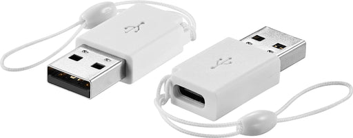 Best Buy essentials - Female USB-C to Male USB Adapter (2-Pack) - White