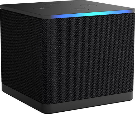 Amazon - Fire TV Cube with AI-powered Fire TV Search Hands-free streaming device w/ Alexa Wi-Fi 6E 16 GB 4K Ultra HD - Black