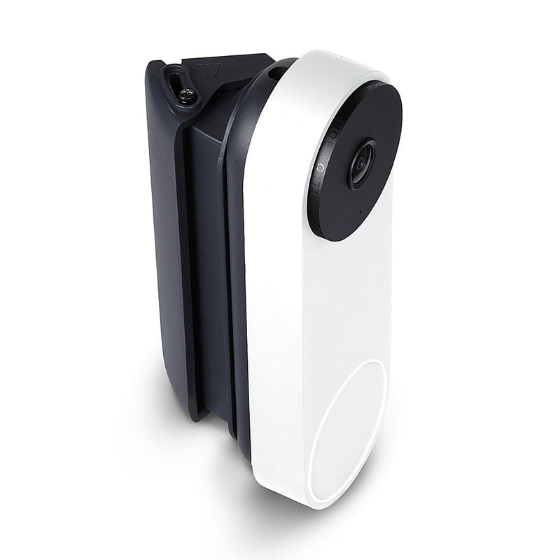 Wasserstein - Horizontal Adjustable Mount for Google Nest Doorbell (wired 2nd gen) - Made for Google Nest - White/Black