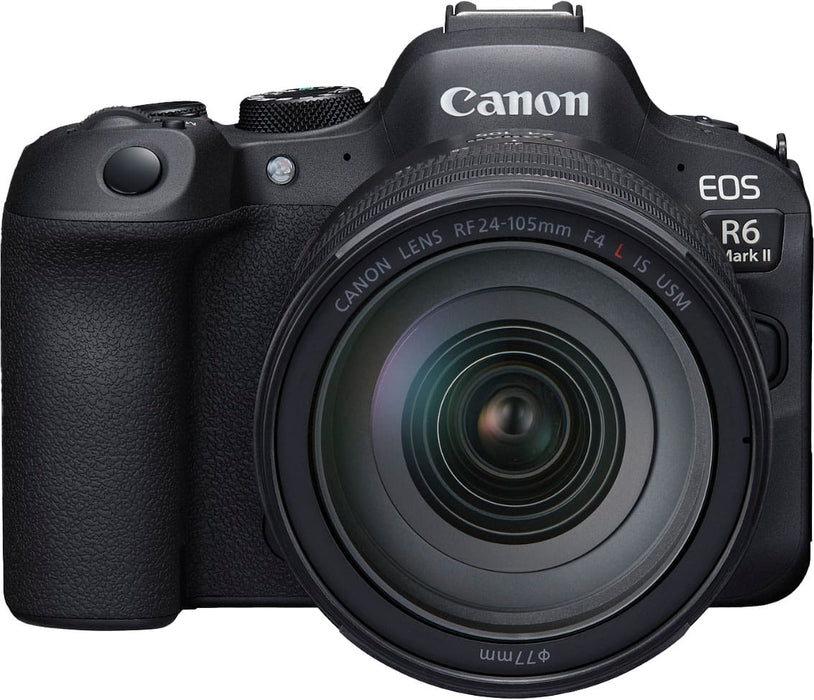 Canon - EOS R6 Mark II Mirrorless Camera with RF 24-105mm f/4L IS USM Lens - Black