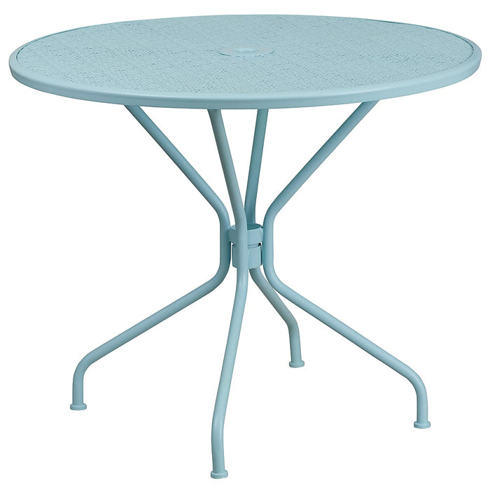 Alamont Home - Oia Round Contemporary Patio Table - Sky Blue