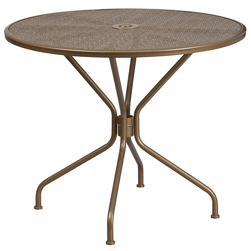 Alamont Home - Oia Round Contemporary Patio Table - Gold