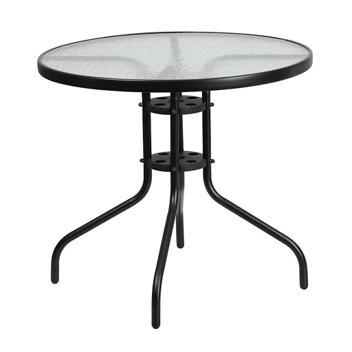 Alamont Home - Bellamy Contemporary Patio Table - Clear/Black