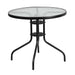 Alamont Home - Bellamy Contemporary Patio Table - Clear/Black