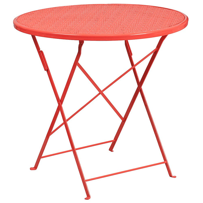 Alamont Home - Oia Round Contemporary Patio Table - Coral