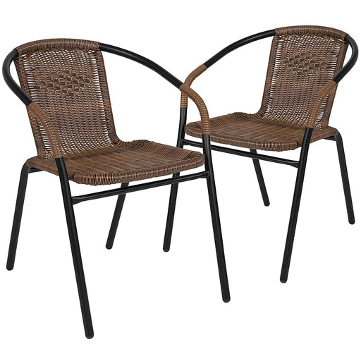 Alamont Home - Lila Patio Chair (set of 2) - Medium Brown