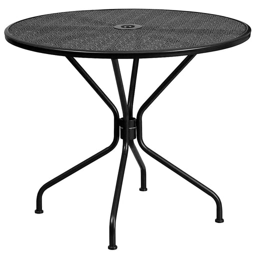 Flash Furniture - Oia Round Contemporary Patio Table - Black