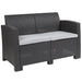 Alamont Home - Seneca Patio Lounge Loveseat - Dark Gray